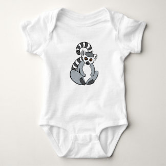 Kute Sitting Ring-Tailed Lemur Romper