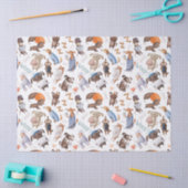 Kute slapy honden op witte ontkoppeling tissuepapier (Craft)