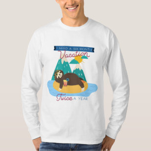 Kute sleuf Ik heb een 6 maanden durende vakantie n T-shirt