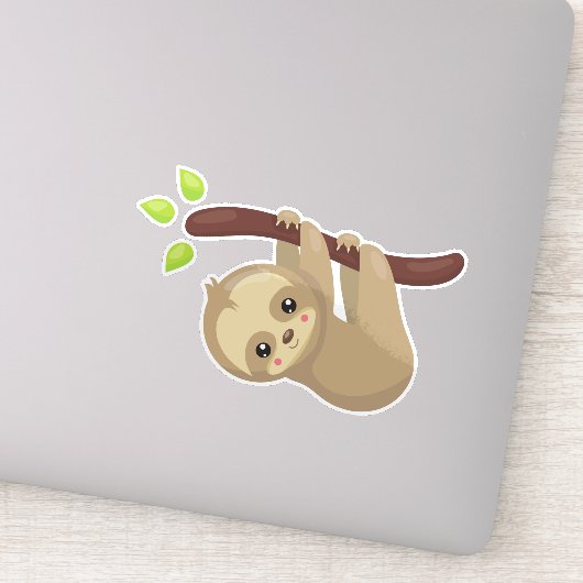 Kute sleuf, kleine sleuf, Baby sleuf, luie sleuf Sticker (Detail)