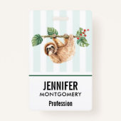 Kute sleuf ondersteboven Waterverf Badge (Achterkant)