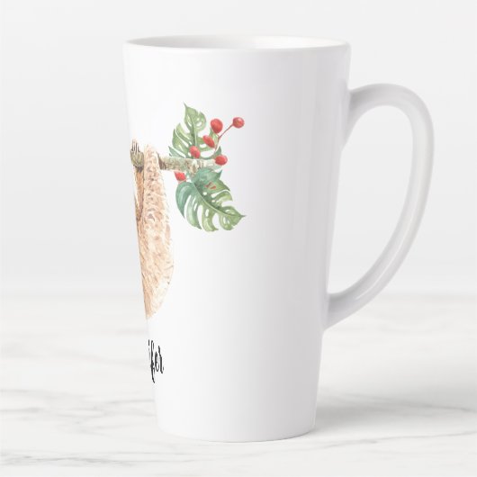 Kute sleuf ondersteboven Waterverf Latte Mok (Rechts)