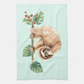 Kute sleuf ondersteboven Waterverf Theedoek (Verticaal)