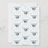 Kute Sloth Kind Birthday Party Kaart (Achterkant)