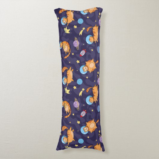 Kute Space Cats Body Pillow Lichaamskussen (Voorkant Verticaal)