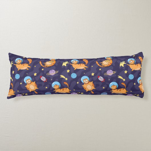 Kute Space Cats Body Pillow Lichaamskussen (Voorkant)