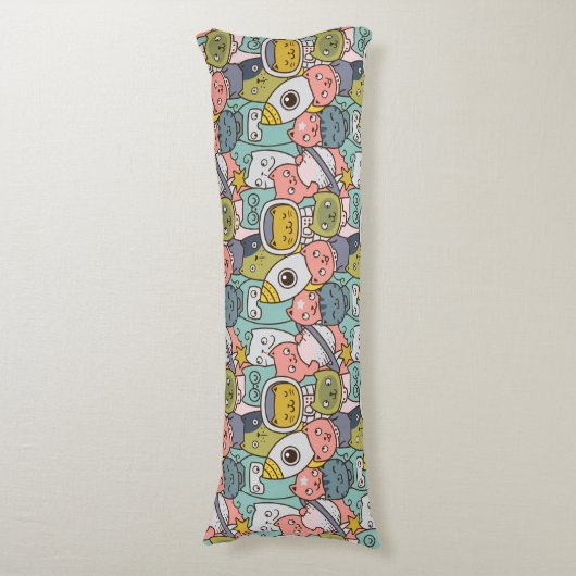 Kute Space Cats Body Pillow Lichaamskussen (Voorkant Verticaal)