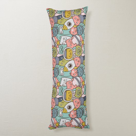 Kute Space Cats Body Pillow Lichaamskussen (Achterkant (Verticaal))