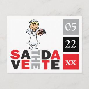 Kute sparen de Dates Briefkaart die de Bride van d