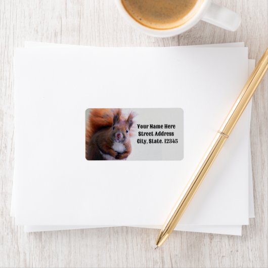 Kute Squirrel Return Label (Insitu)
