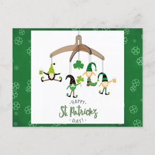 Kute St Patricks Day Gnome Green Shamrock Briefkaart