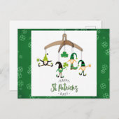 Kute St Patricks Day Gnome Green Shamrock Briefkaart (Voorkant / Achterkant)