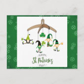 Kute St Patricks Day Gnome Green Shamrock Briefkaart (Voorkant)