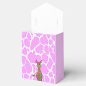 Kute Standing Giraffe met roze spots Bedankdoosjes (Geopend)