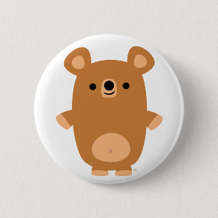 Kute sterke de knoopbadge van het Beer van de Cart Ronde Button 5,7 Cm