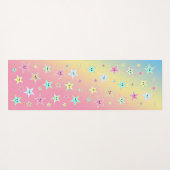 Kute sterren met gezichten in pastelkleuren yogamat (Achterkant (horizontaal))