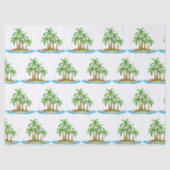 Kute strand palm tree Patroonparty Tissuepapier (Voorkant)