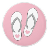 Kute strand teenslippers deur en trekknop van lade keramische knop (Voorkant)