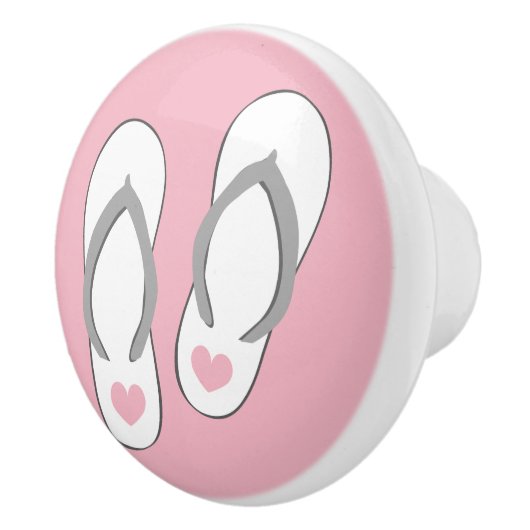 Kute strand teenslippers deur en trekknop van lade keramische knop (Rechts)