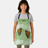 Kute Stylied Monarch Butterfly Green Kind Schort (Insitu)