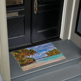 Kute  Summer Hawaiian Beach Waterverf Deurmat