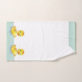 Kute Swimming Ducklings on Light Blue & White Bath Bad Handdoek (Handdoek)