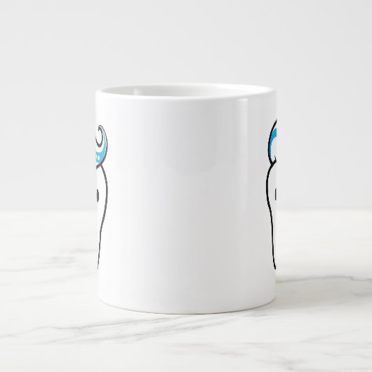 Kute tand met tandpasta extra grote beker (Voorkant)