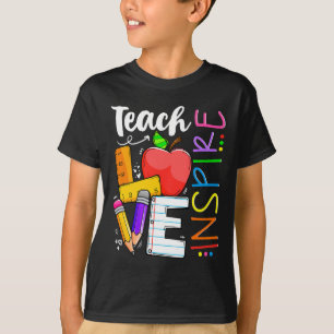 Kute Teach Love and Inspire Mannen Women Teacher T-shirt