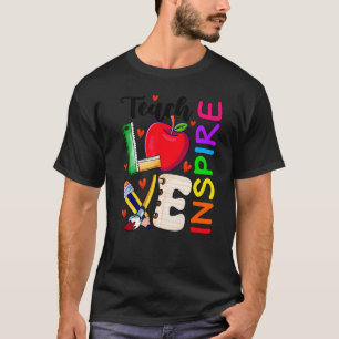 Kute Teach Love en Inspire Graphic T-shirt