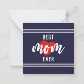 Kute tekst beste mama ooit met hart notitiekaartje (Voorkant)