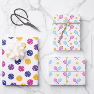Kute tennis motifs on inpakpapier vel