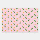 Kute Tulip-ventilator met Raindrop Pattern Inpakpapier Vel (Voorkant)