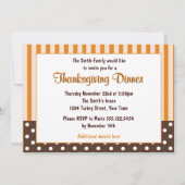 Kute Turkey Thanksgiving Feast Dinner Invitations Kaart (Achterkant)