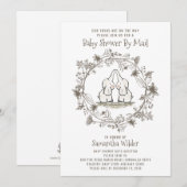 Kute Twins Baby shower by Mail Elephants Kaart (Voorkant / Achterkant)