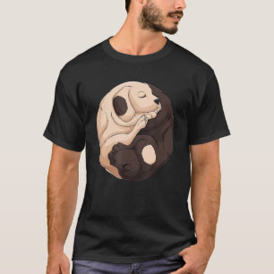 Kute Two Dogs Asian Yin and Yang Symbol M T-shirt