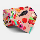 Kute valentijnen, zo roze snoep en zo roze hart stropdas (Opgerold)