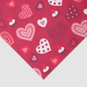 Kute Valentijnse harten patroon Tissuepapier (Detail)