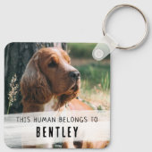 Kute van de Dog-foto Sleutelhanger (Achterkant)