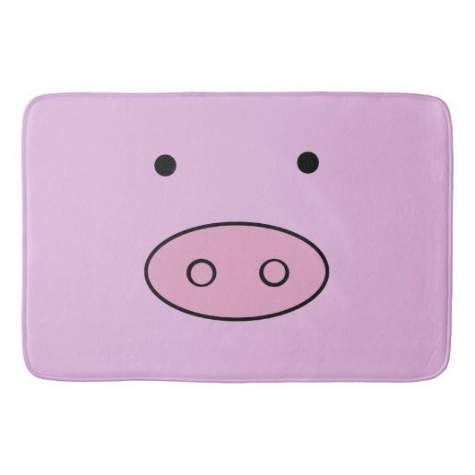 Kute Varken, Kleine Varken, Varkenshaar, Roze Vark Badmat (Voorkant)