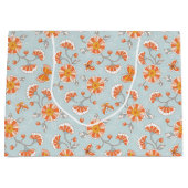 Kute  ventilatorvlinderpatroonpatroon groot cadeauzakje (Voorkant)