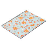 Kute ventilatorvlinderpatroonpatroon notitieboek (Linkerzijde)