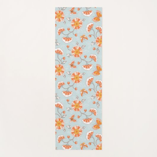 Kute ventilatorvlinderpatroonpatroon yogamat (Voorkant)