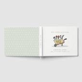 Kute vers geïmpliceerd geel Baby shower met karton Gastenboek (Volledig)