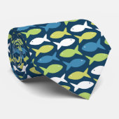 Kute vis onder het Zee Nautical Vist Pattern Stropdas (Opgerold)