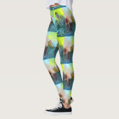 Kute vlinder en Rozen gemengde kleuren, vloeiend b Leggings (Links)