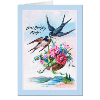 Kute  vogels en bloemen bloemen
