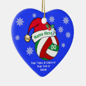 Kute Volleyball-kerstversieringen Keramisch Ornament (Rechts)