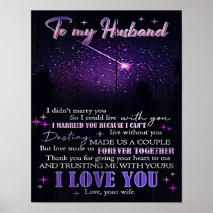 Kute vrouw aan mijn man Gift Gezinsgeschenk Poster