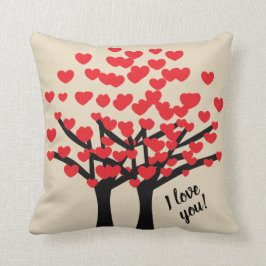 Kute waar ik van hou, van je Trees design Kussen