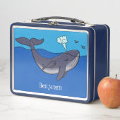 Kute walvis en kalveren cartoon (In situ)